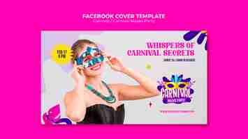 PSD gratuito diseño de plantillas de carnaval