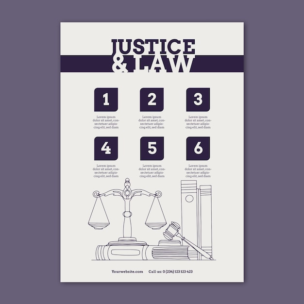 Diseño de plantillas de carteles de abogados
