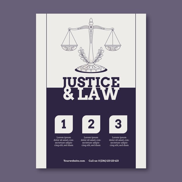 Diseño de plantillas de carteles de abogados