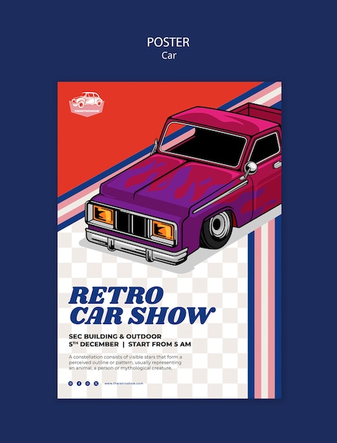 Diseño de plantillas de carteles de ferias de automóviles