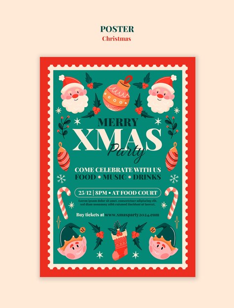 Diseño de plantillas de carteles navideños
