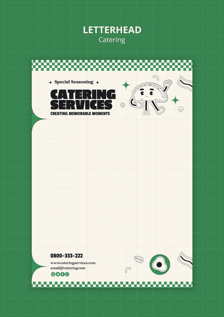 PSD gratuito diseño de plantillas de catering