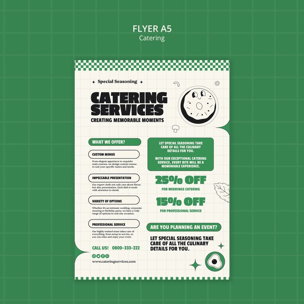 Diseño de plantillas de catering
