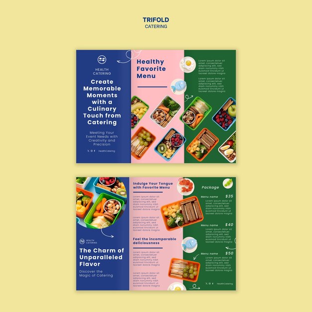 Diseño de plantillas de catering