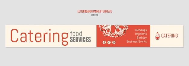 PSD gratuito diseño de plantillas de catering