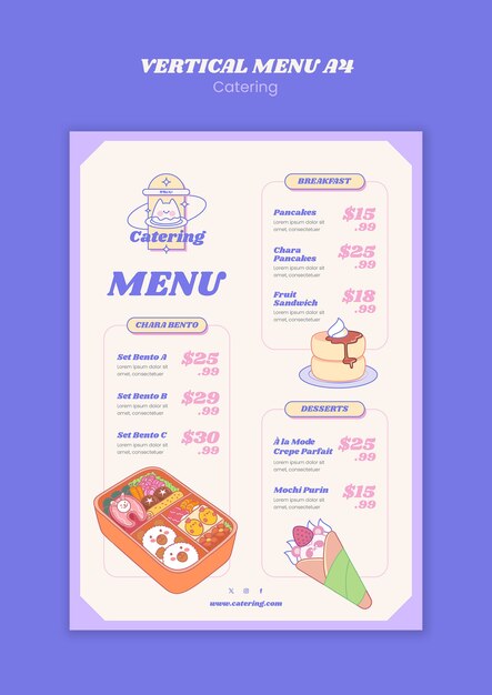 Diseño de plantillas de catering