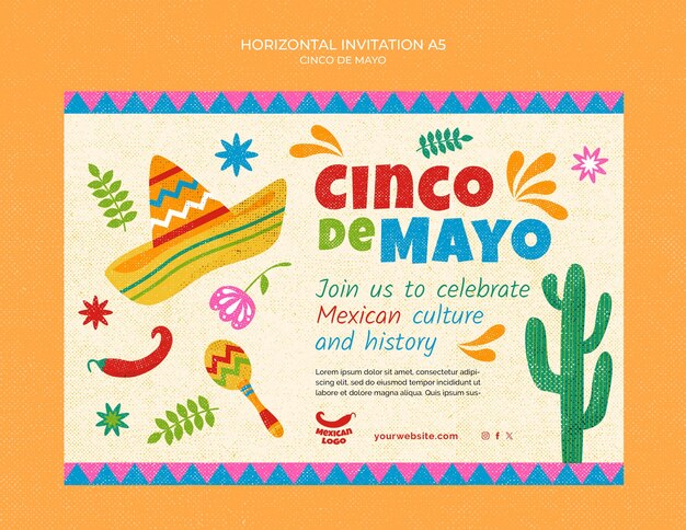 Diseño de plantillas de Cinco de Mayo