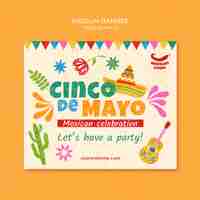 PSD gratuito diseño de plantillas de cinco de mayo