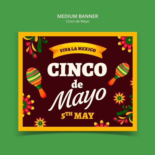Diseño de plantillas de Cinco de Mayo