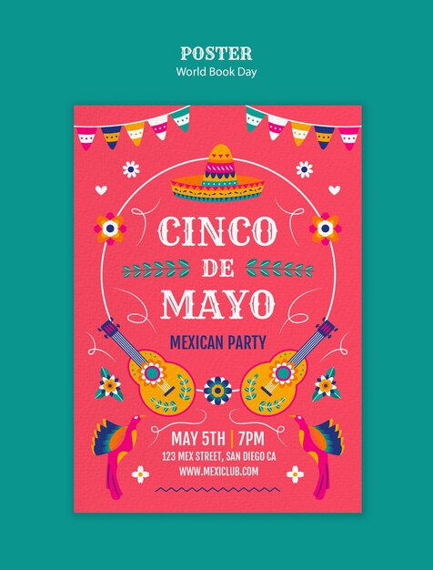 Diseño de plantillas de Cinco de Mayo
