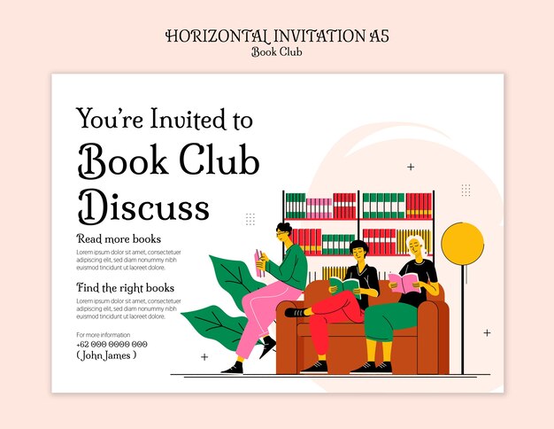 Diseño de plantillas de clubes de lectura