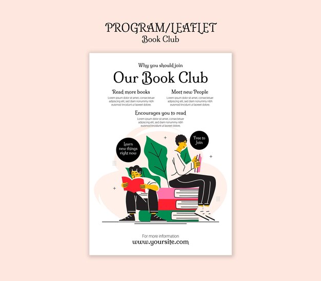 Diseño de plantillas de clubes de lectura