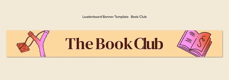 PSD gratuito diseño de plantillas de clubes de lectura