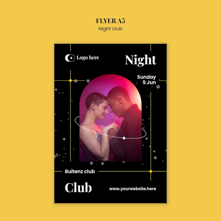 PSD gratuito diseño de plantillas de clubes nocturnos