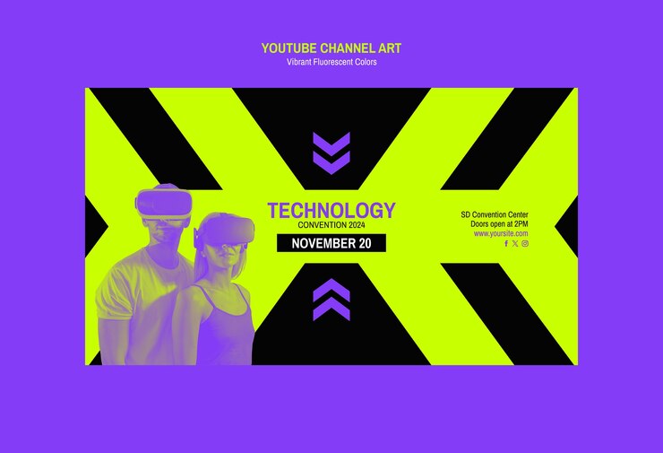 PSD gratuito diseño de plantillas de colores fluorescentes vibrantes