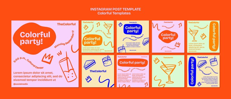 PSD gratuito diseño de plantillas coloridas
