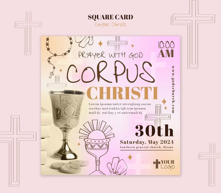 PSD gratuito diseño de plantillas de corpus christi