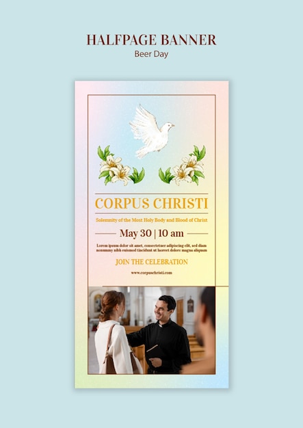 PSD gratuito diseño de plantillas de corpus christi