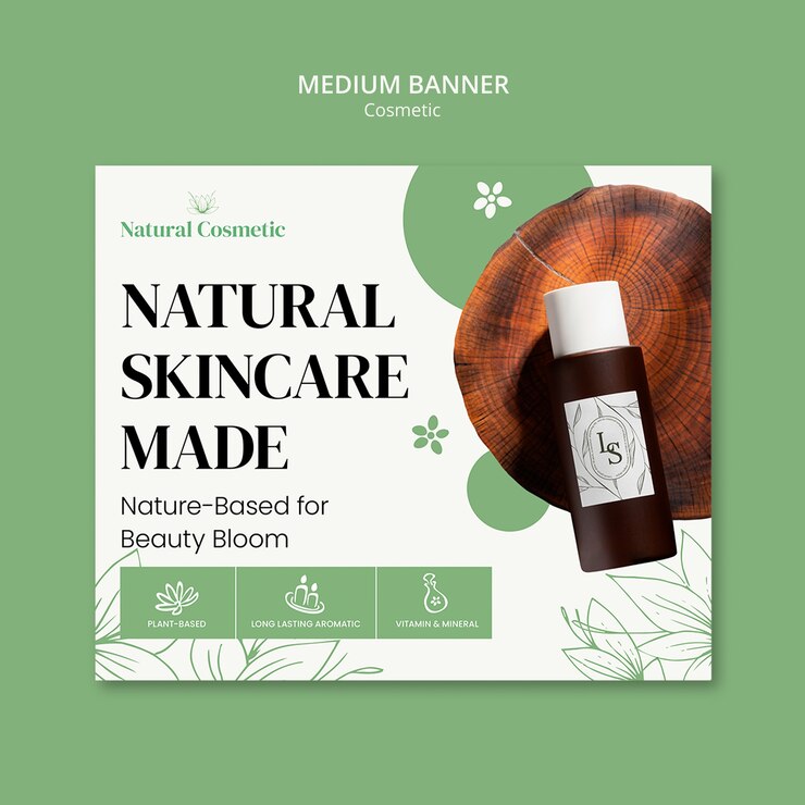 PSD gratuito diseño de plantillas cosméticas