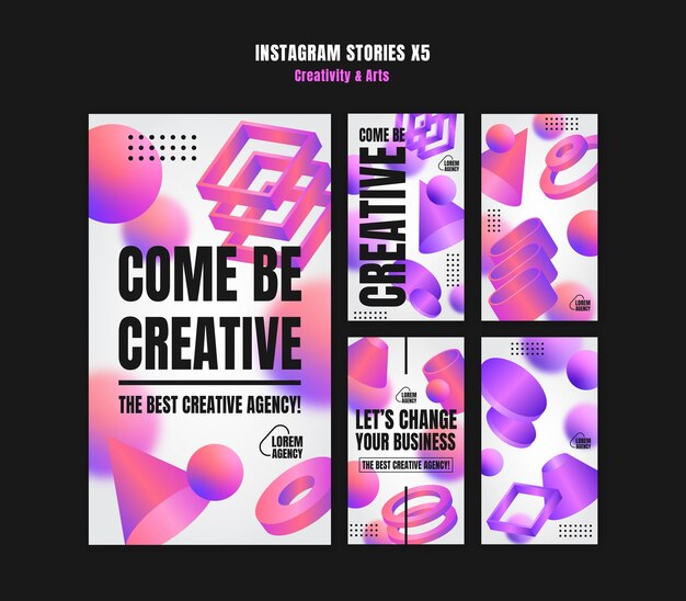 Diseño de plantillas de creatividad y artes