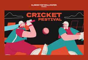 PSD gratuito diseño de plantillas de cricket