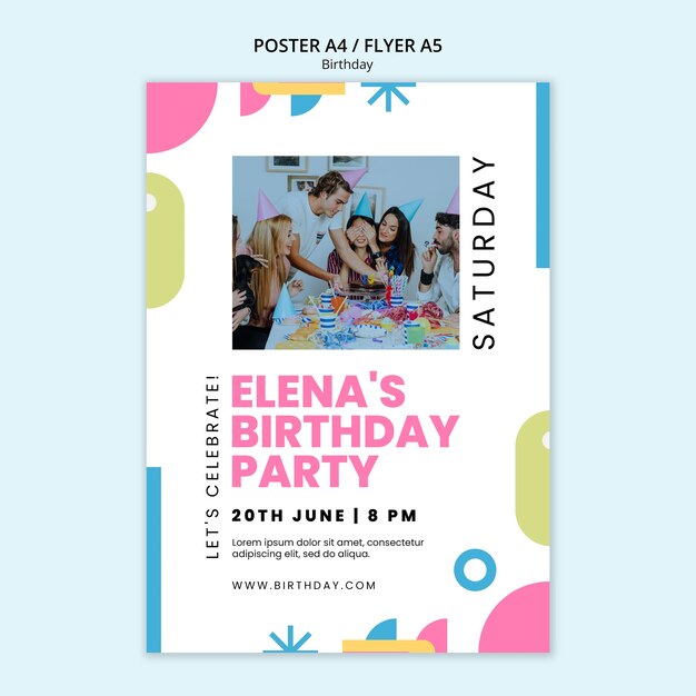 Diseño de plantillas de cumpleaños
