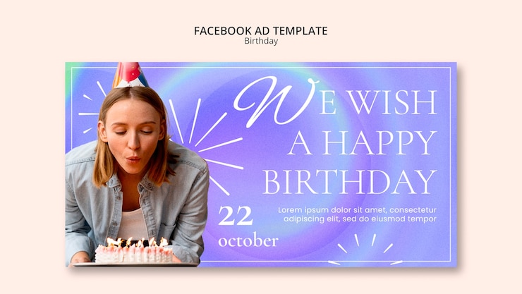 PSD gratuito diseño de plantillas de cumpleaños