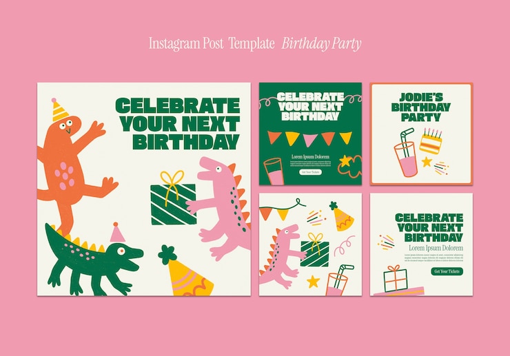 PSD gratuito diseño de plantillas de cumpleaños