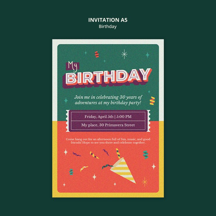 PSD gratuito diseño de plantillas de cumpleaños