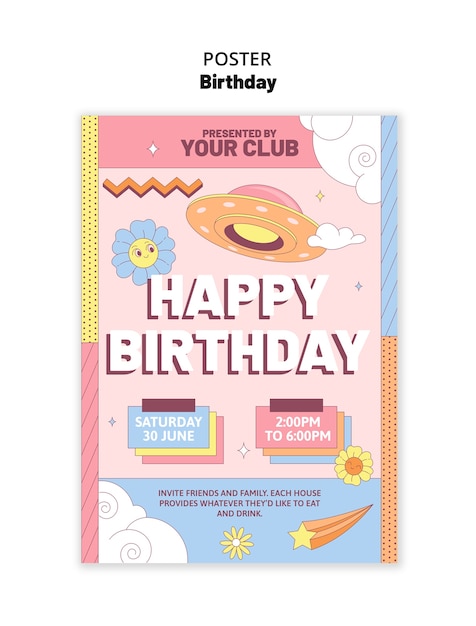 Diseño de plantillas de cumpleaños