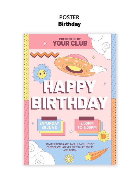 Diseño de plantillas de cumpleaños