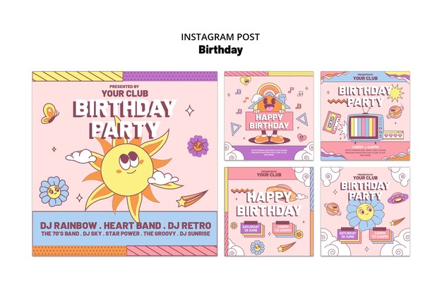 Diseño de plantillas de cumpleaños