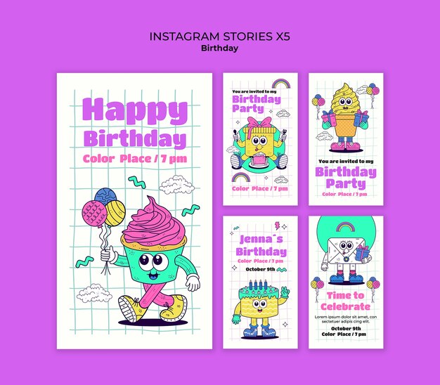 Diseño de plantillas de cumpleaños
