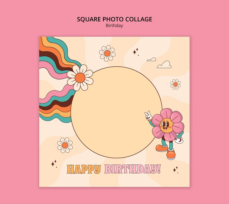 PSD gratuito diseño de plantillas de cumpleaños