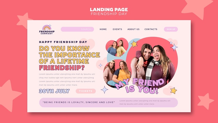PSD gratuito diseño de plantillas para el día de la amistad