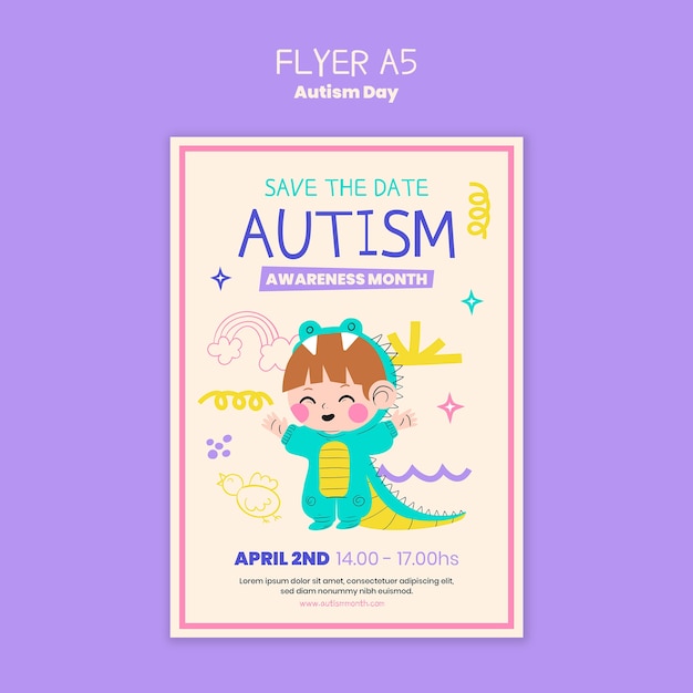 Diseño de plantillas para el día del autismo