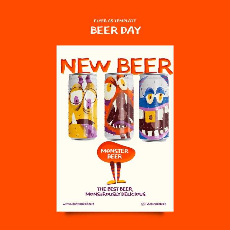 PSD gratuito diseño de plantillas para el día de la cerveza