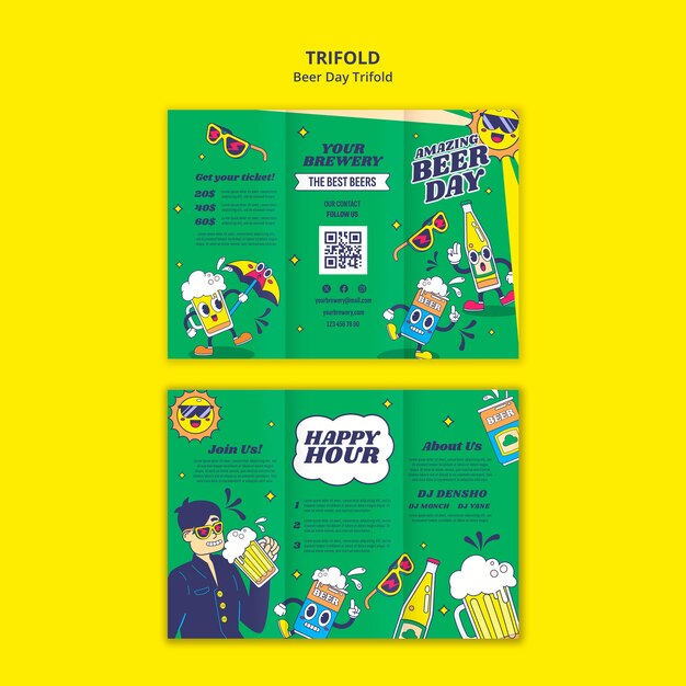 Diseño de plantillas para el día de la cerveza