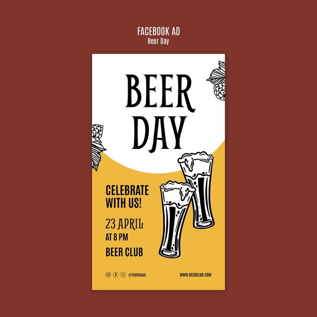 Diseño de plantillas para el día de la cerveza