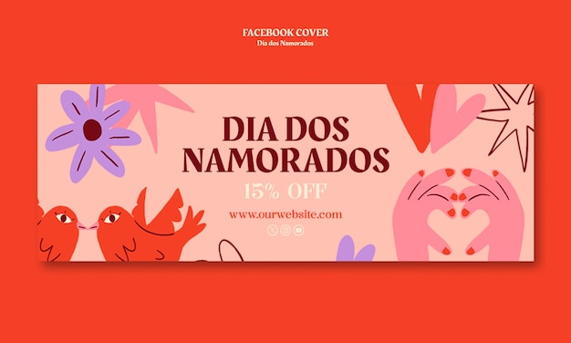 PSD gratuito diseño de plantillas de dia dos namorados