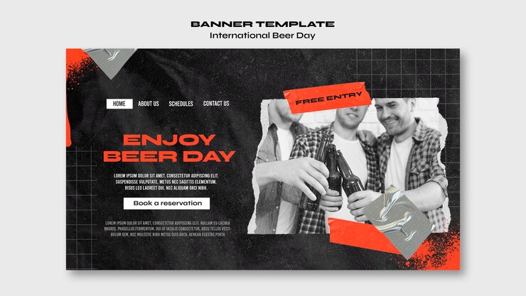 PSD gratuito diseño de plantillas para el día internacional de la cerveza