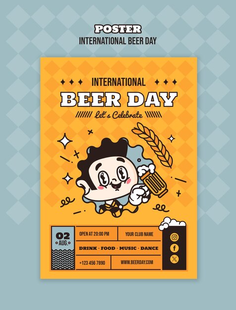 Diseño de plantillas para el Día Internacional de la Cerveza