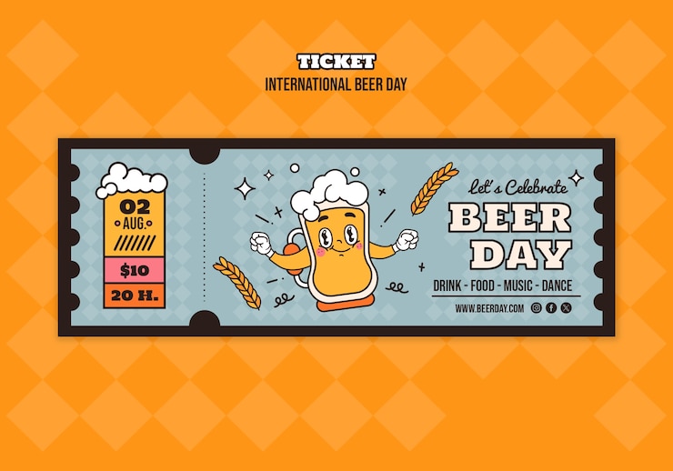 PSD gratuito diseño de plantillas para el día internacional de la cerveza