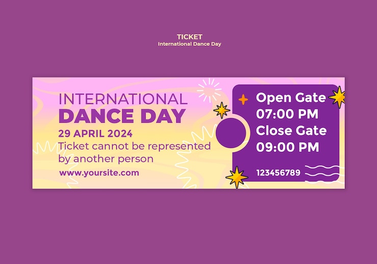 PSD gratuito diseño de plantillas para el día internacional de la danza