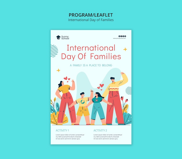 Diseño de plantillas para el Día Internacional de las Familias
