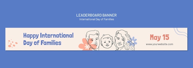 PSD gratuito diseño de plantillas para el día internacional de las familias