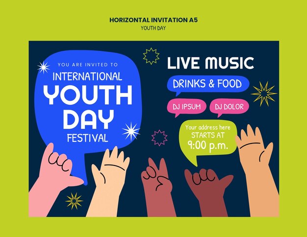 Diseño de plantillas para el Día Internacional de la Juventud