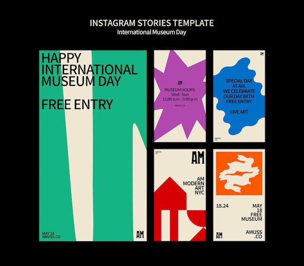 Diseño de plantillas para el Día Internacional de los Museos