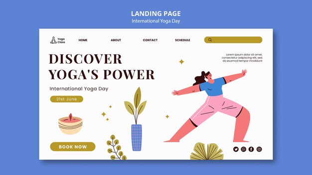 Diseño de plantillas para el Día Internacional del Yoga