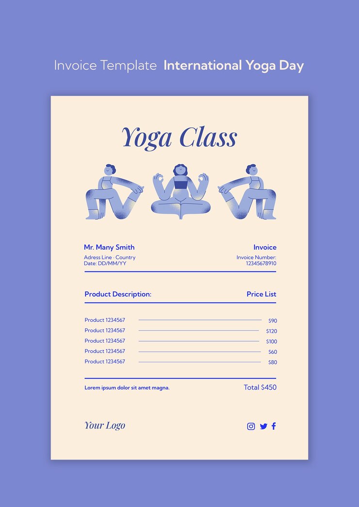 PSD gratuito diseño de plantillas para el día internacional del yoga